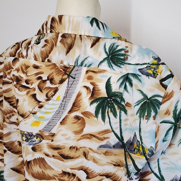 Vintage 70s Hawaiian Tiki Shirt - Picture 6 of 6